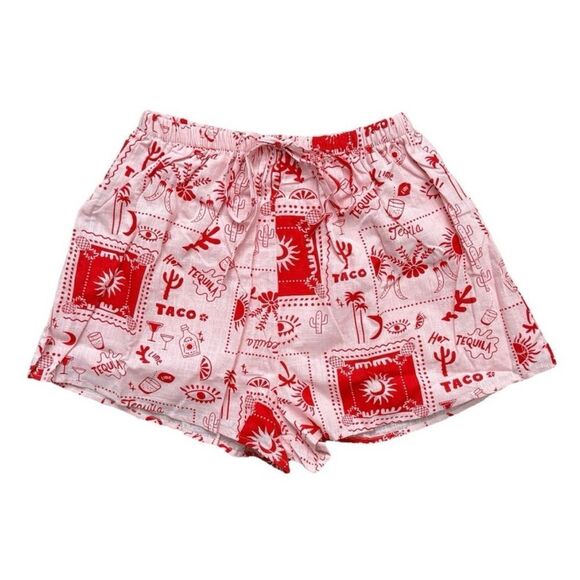 By Frankie Tequila Sunrise Taco & Lime Short Play Set Pink and Red Size XS - Picture 6 of 9